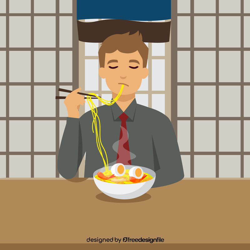 Asian food illustration vector