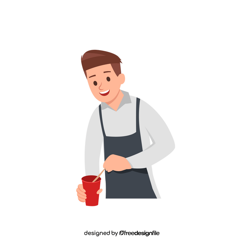 Man cooking clipart