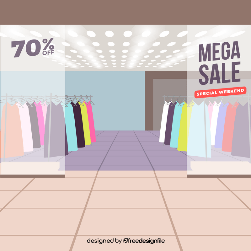 Fashion store sale vector