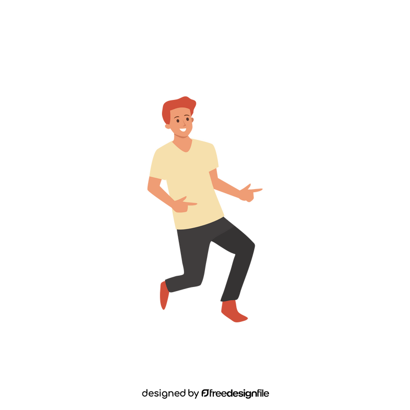 Boy dancing clipart