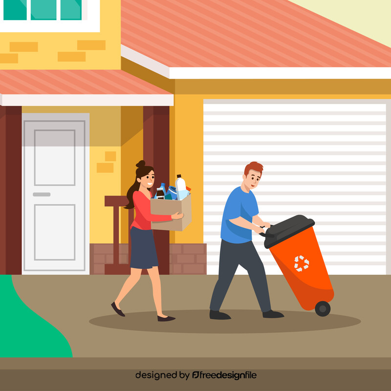Cleaning house vector