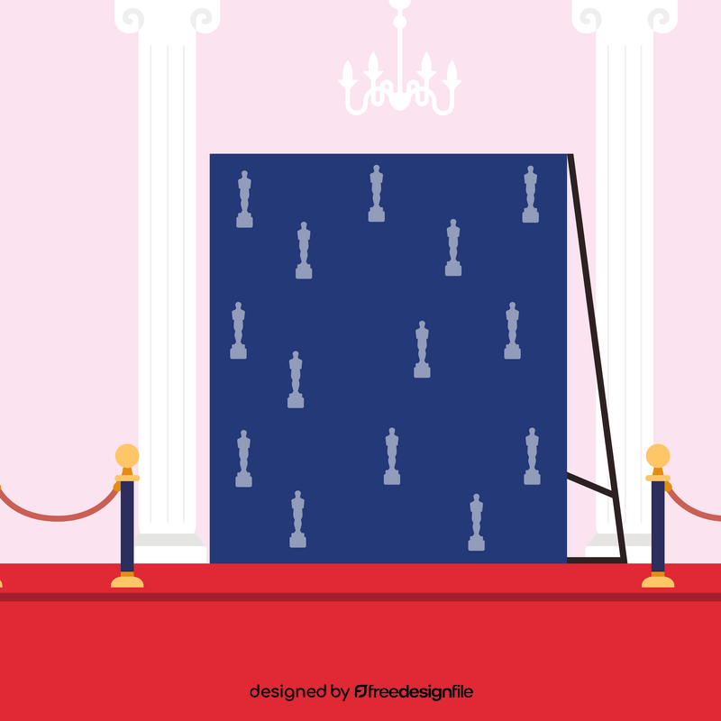 Red carpet event vector