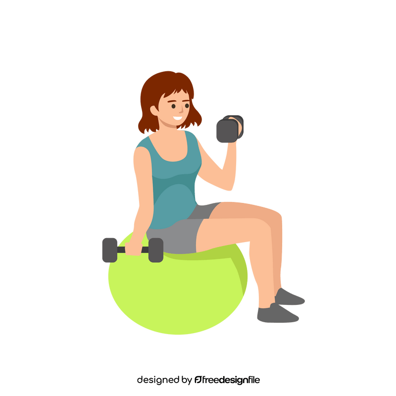 Woman workout clipart