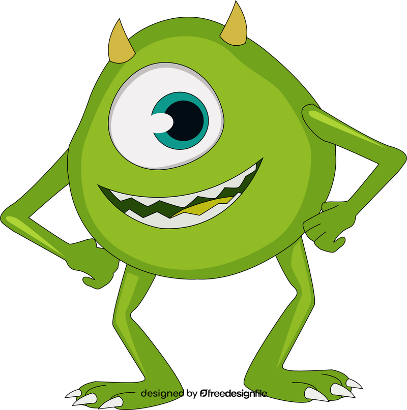 Mike Wazowski Monster inc drawing clipart