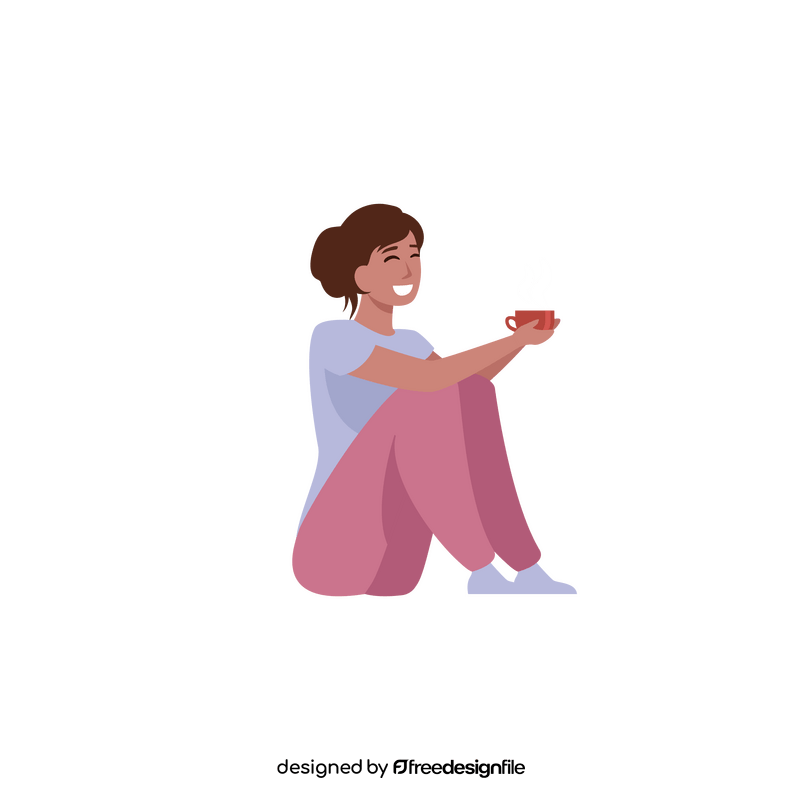 Woman relax clipart