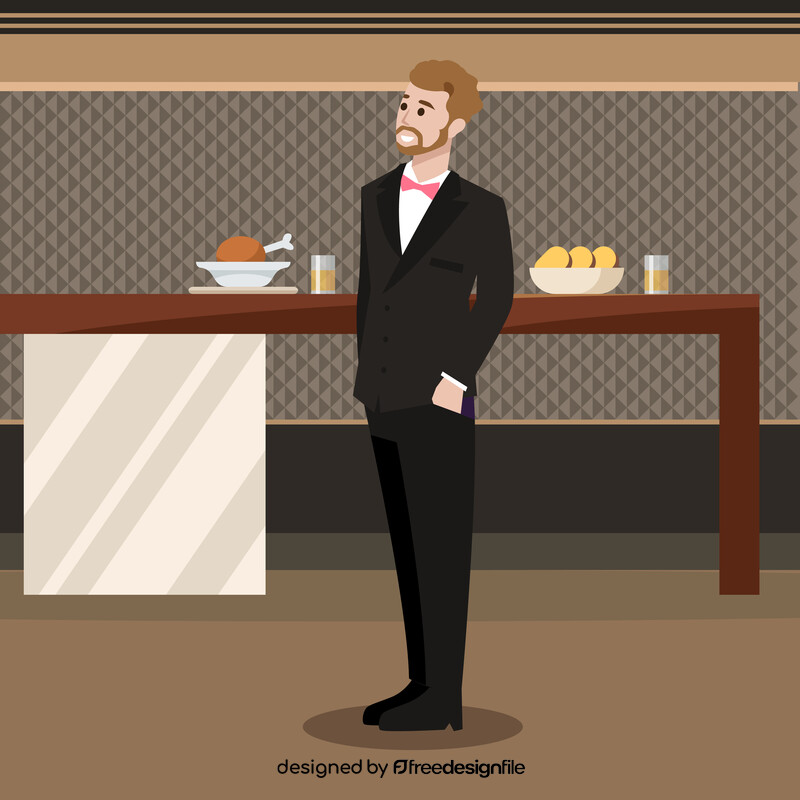 Young man in business suit vector