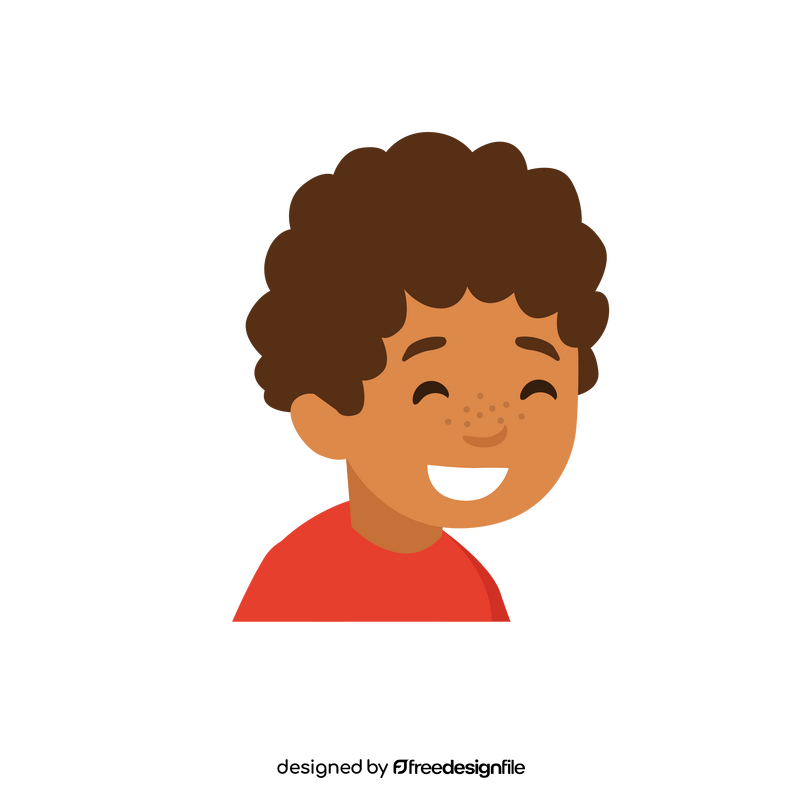 Boy smilling clipart