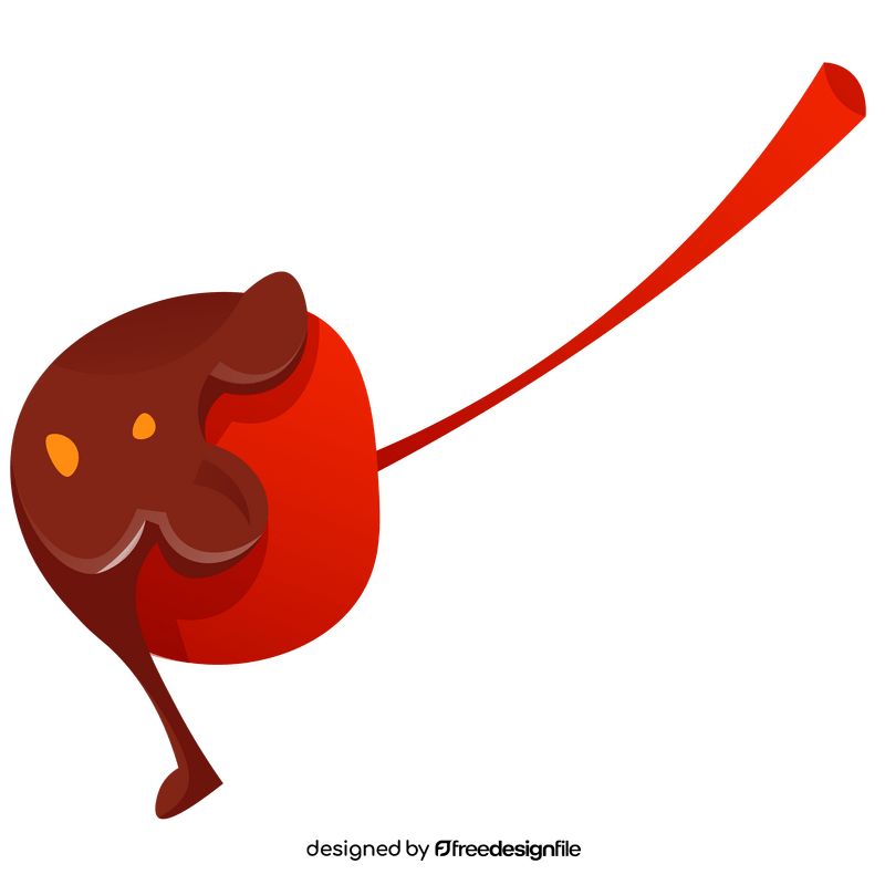 Cherry with chocolate clipart