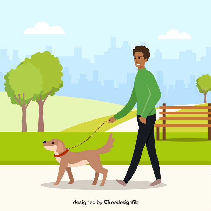 Walking dog vector