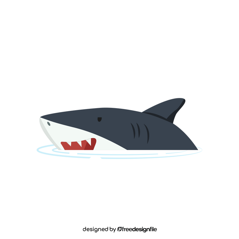 Shark out of water clipart