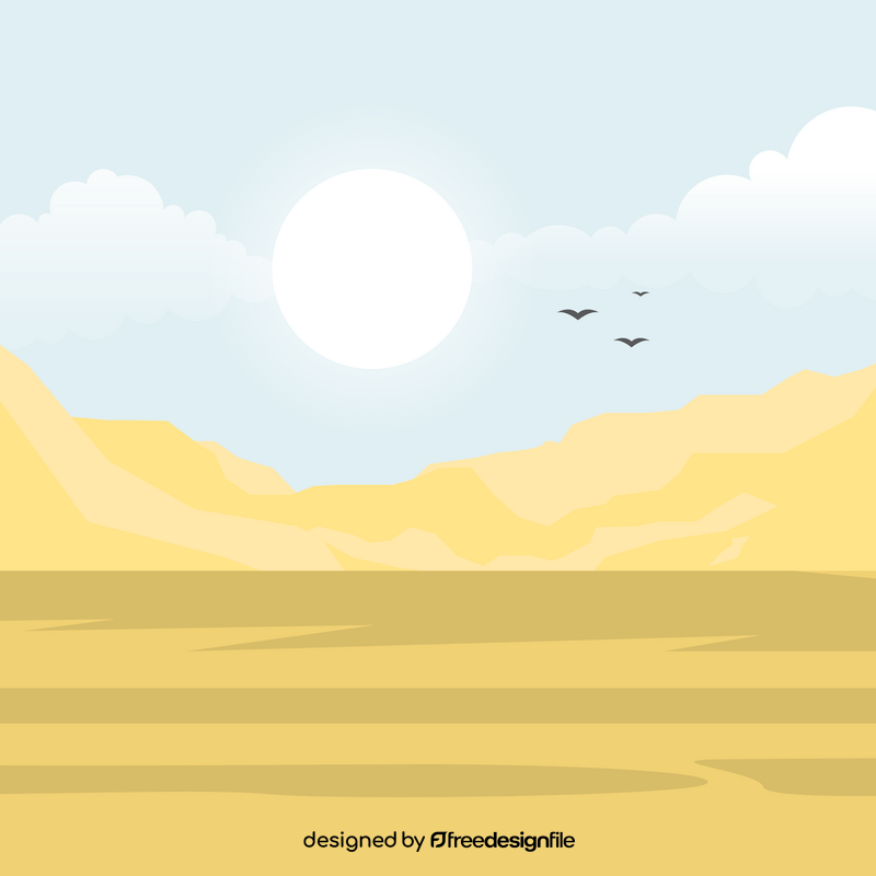 Desert landscape illustration vector