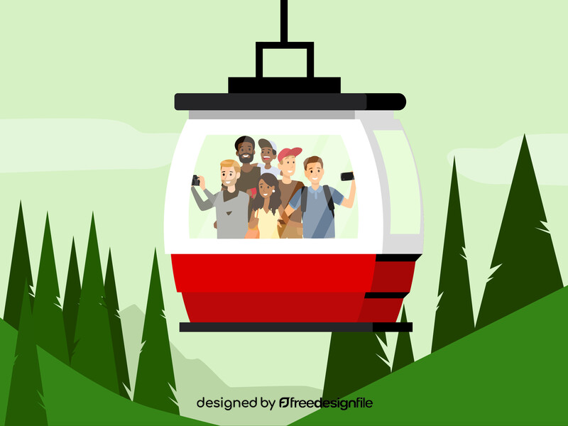 Cable car vector