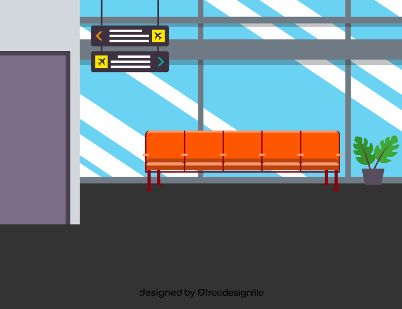 Airport waiting room vector