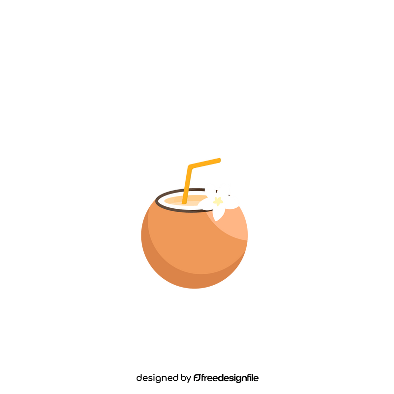 Coconut drink clipart