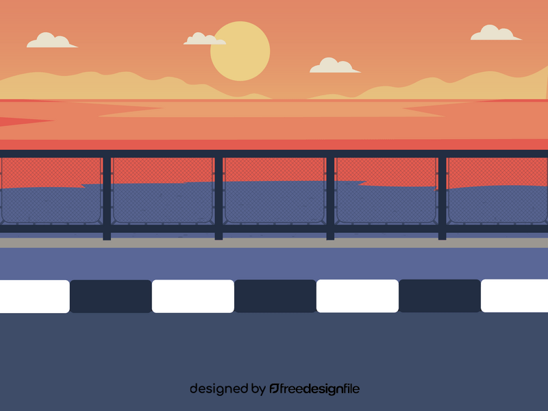 Beach sunset vector