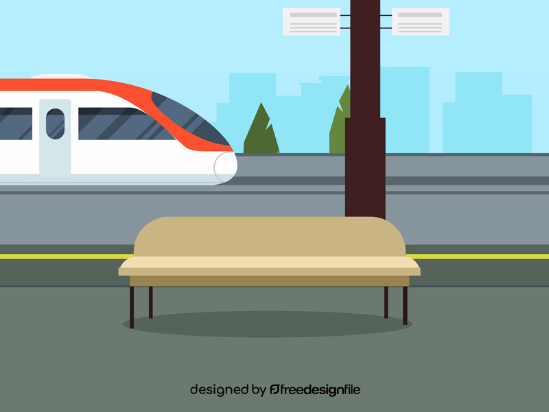 Train station vector