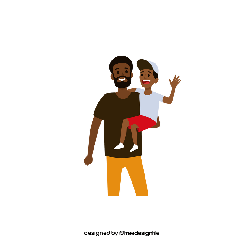 Father and son clipart