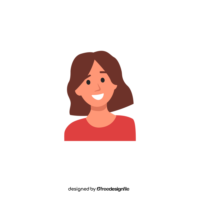 Happy woman smilling clipart