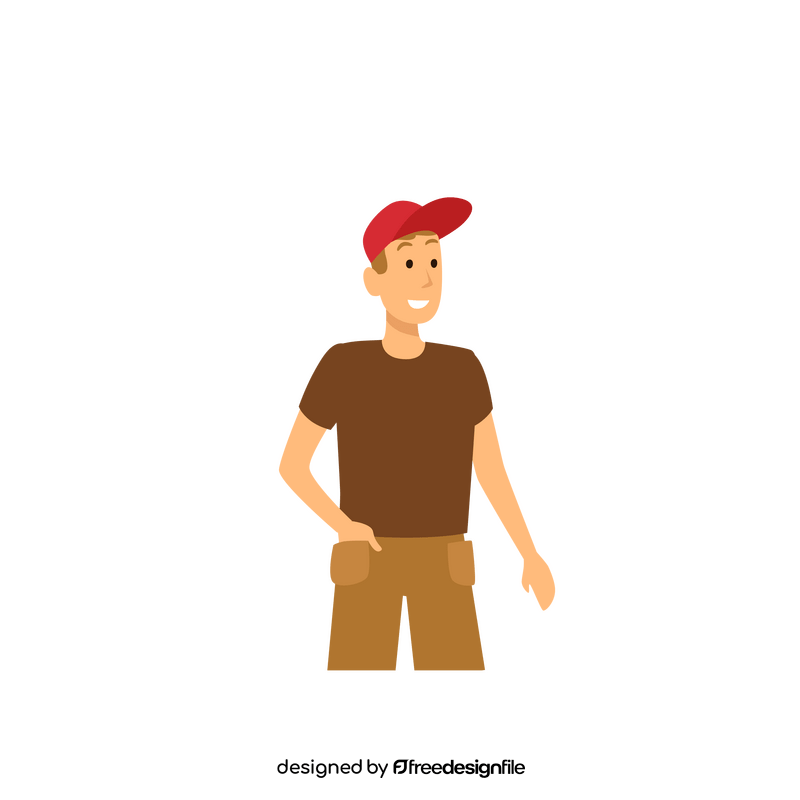 Young man character clipart