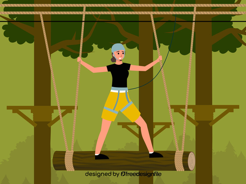 Treetop adventure vector