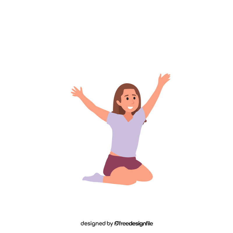 Happy girl clipart