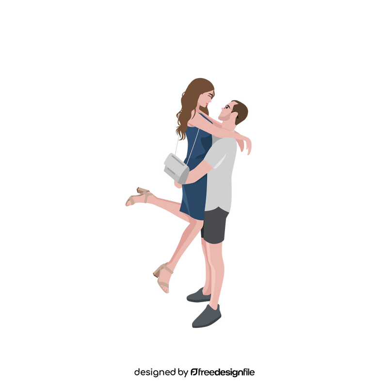 Couple hug clipart