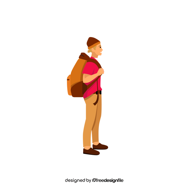 Man traveling clipart