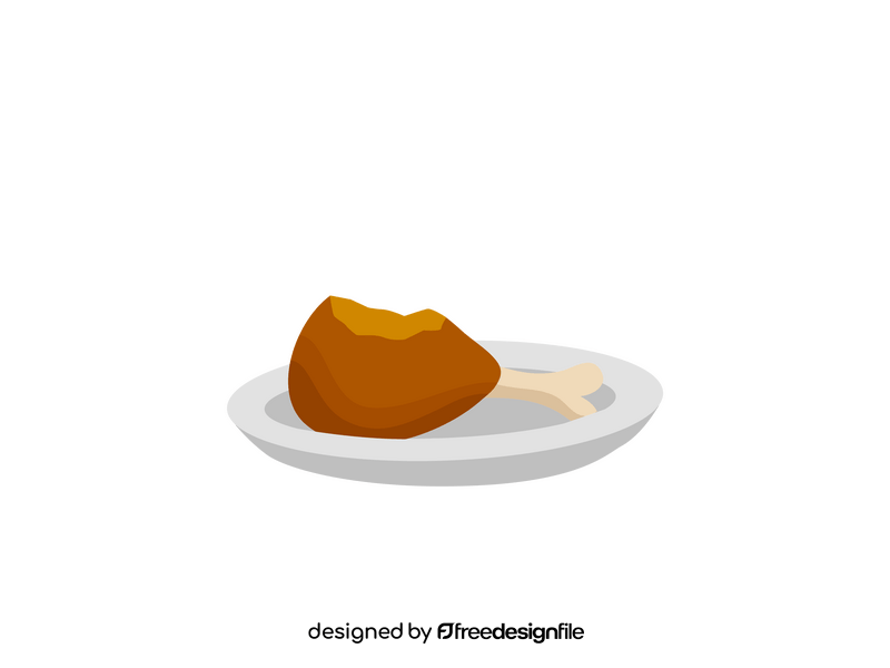 Bitten drumstick clipart