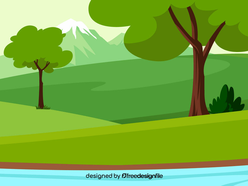 Mountain forest vector