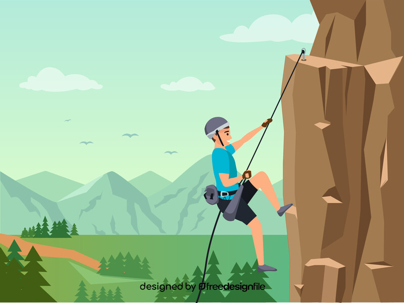 Wall climbing vector