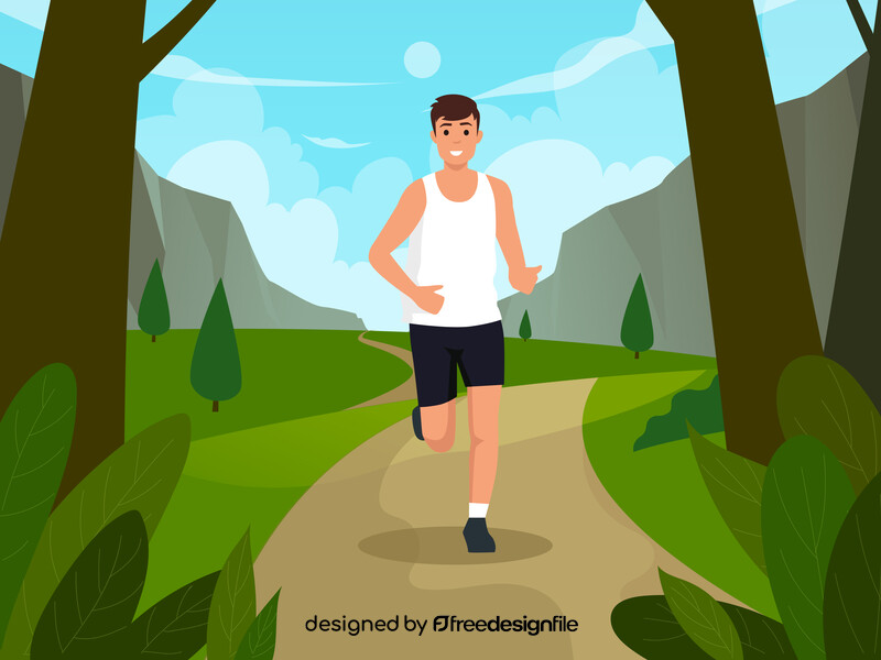 Jogging in the jungle vector