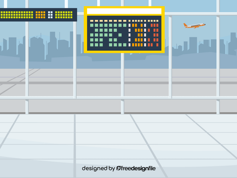 Airport waiting room vector