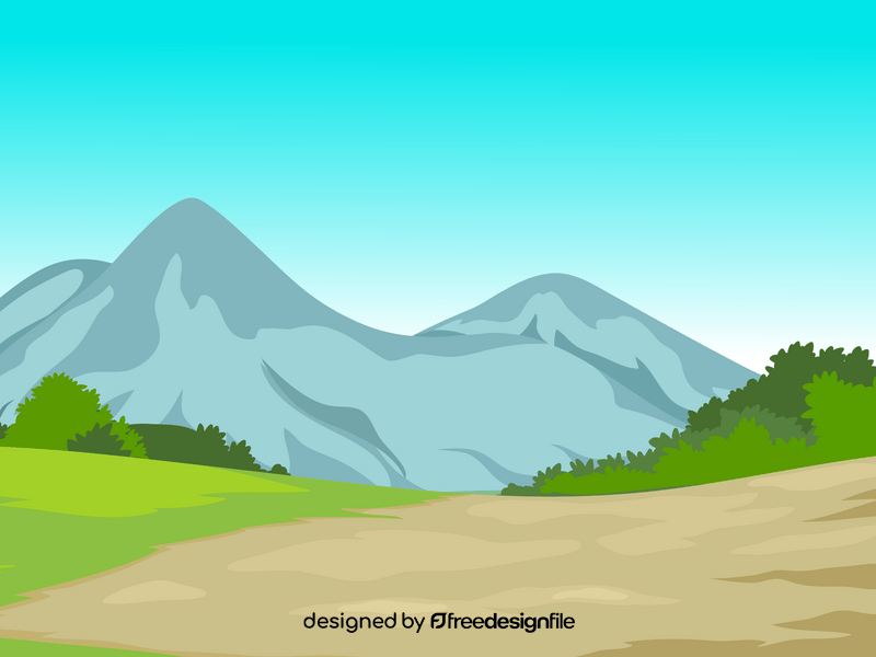 Mountain path vector