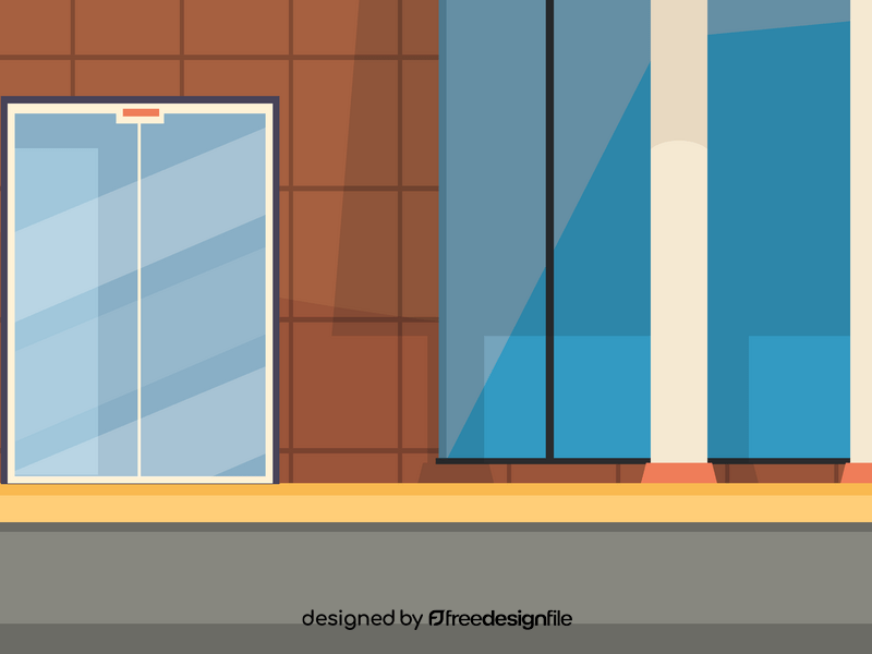 Station hall vector