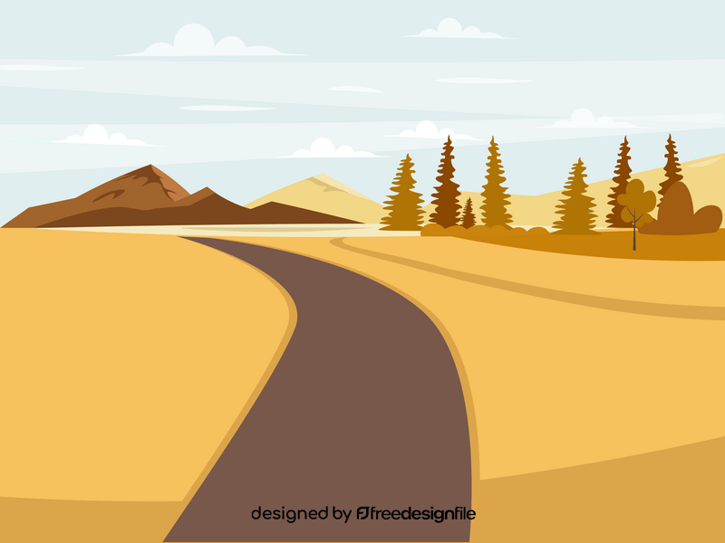 Desert mountain vector