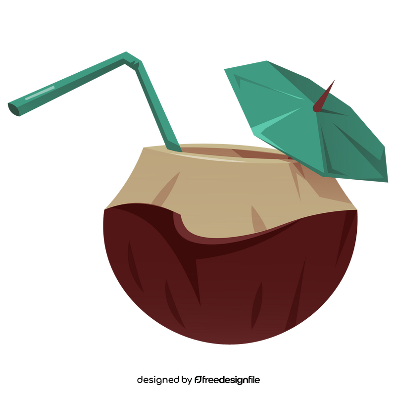 Coconut cocktail clipart