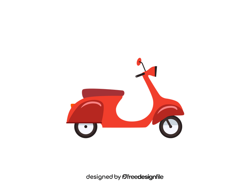 Red scooter clipart