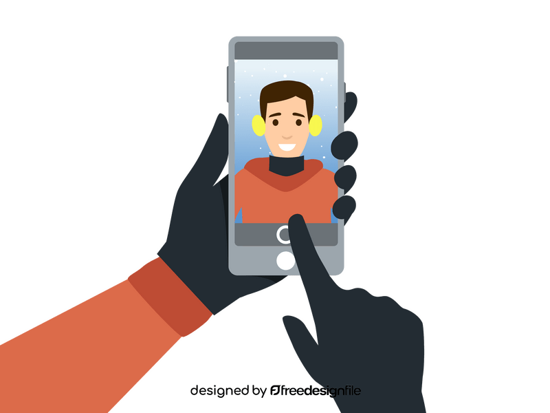 Man selfie clipart