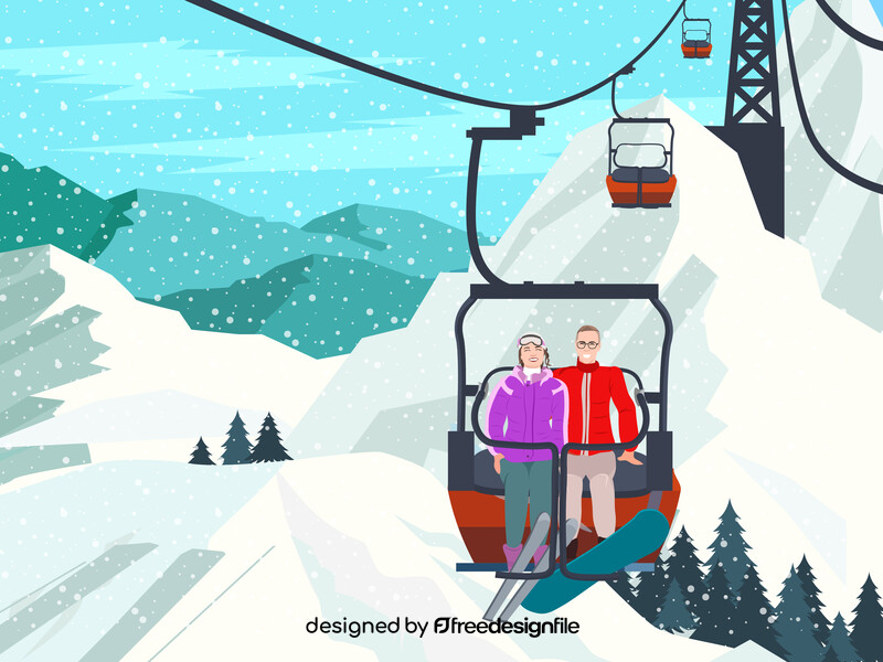 Cable car vector