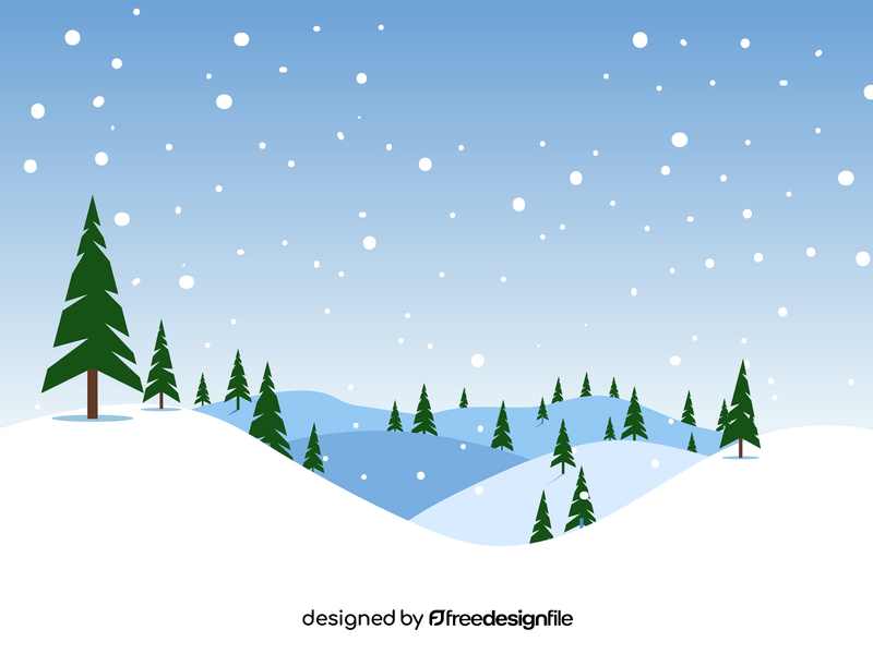 Winter landscape vector
