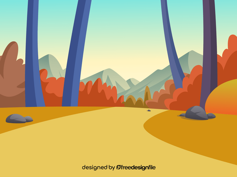 Autumn forest vector