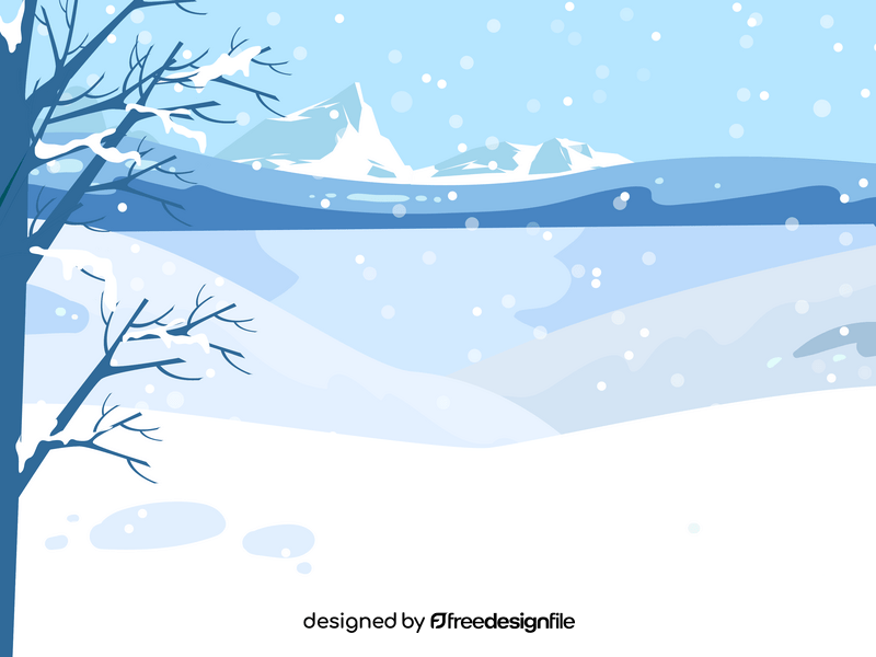 Winter mountain vector