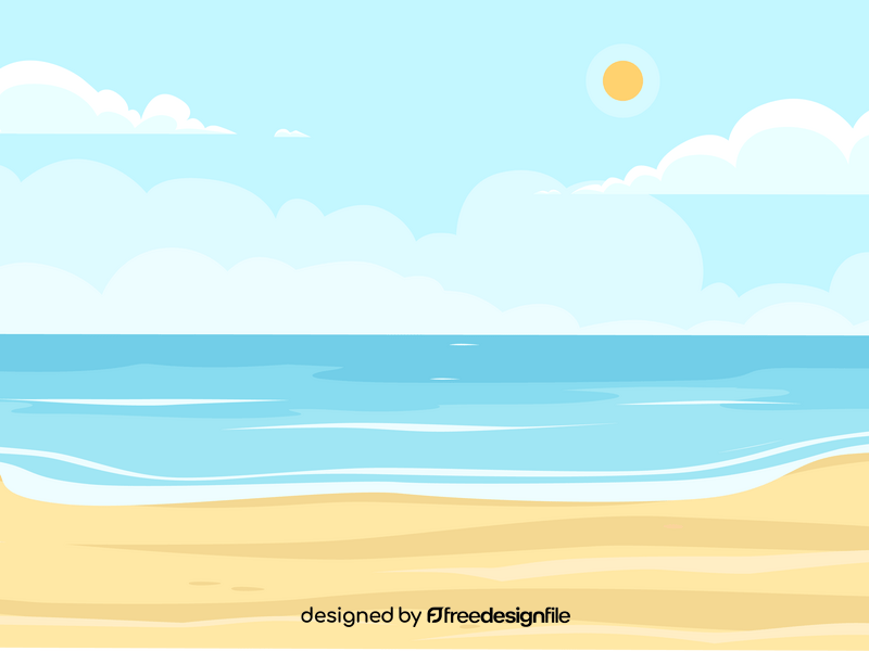 Sunny day beach vector