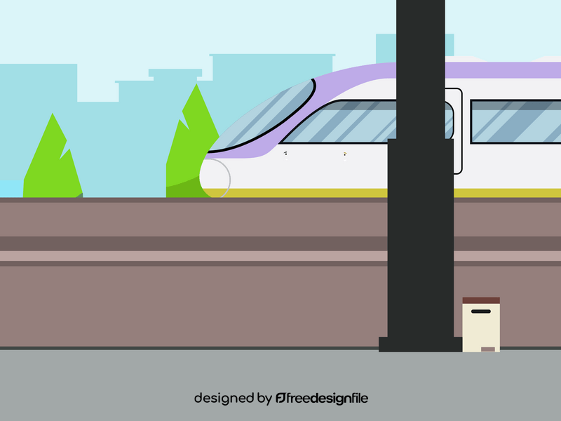 Train station vector