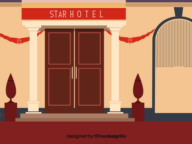 Hotel lobby vector