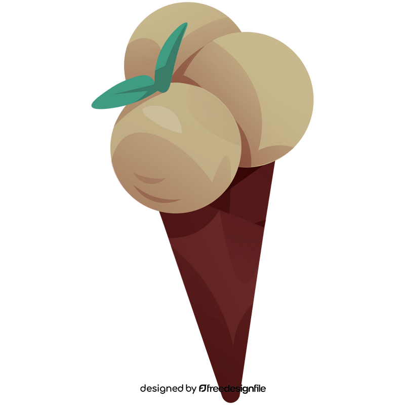 Coconut ice cream clipart