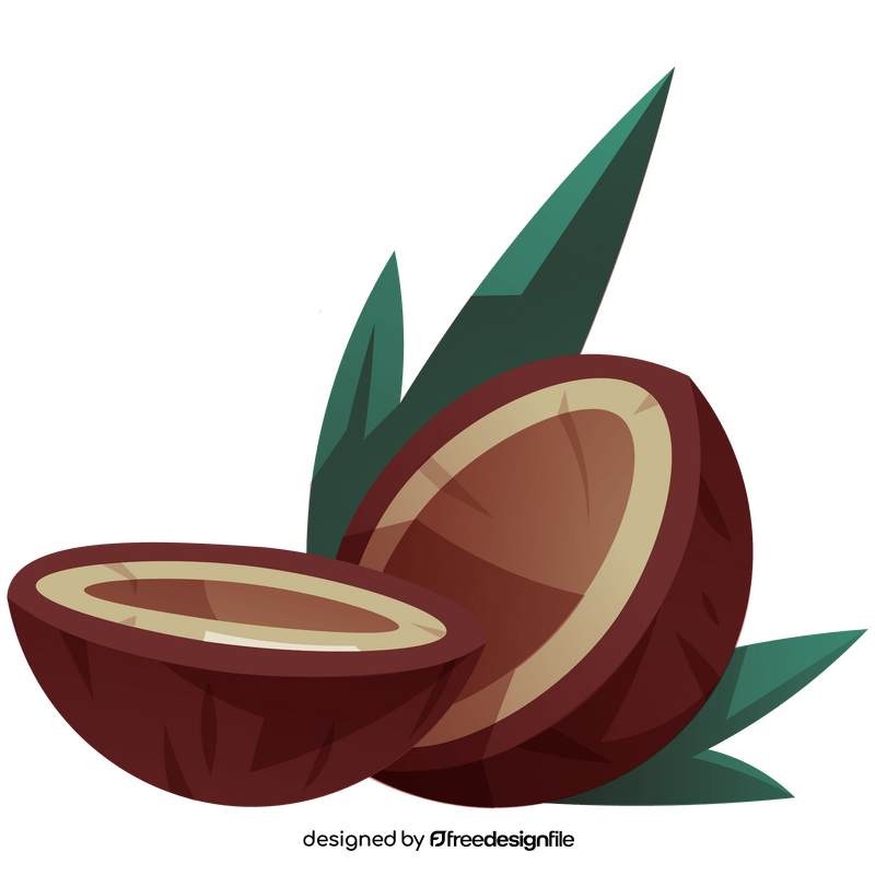 Coconut halves clipart