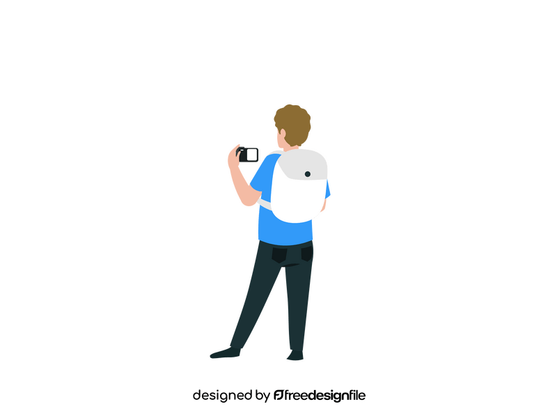 Man with camera clipart