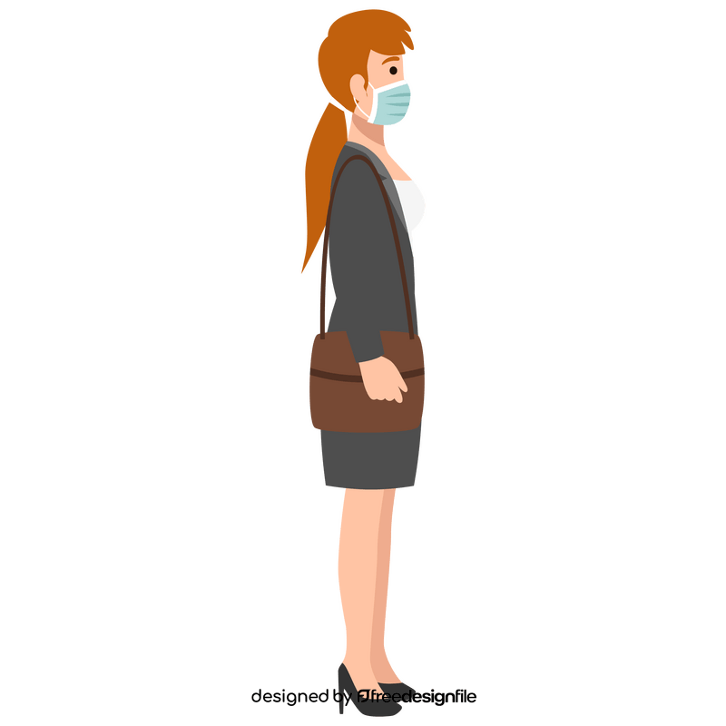 Woman standing clipart
