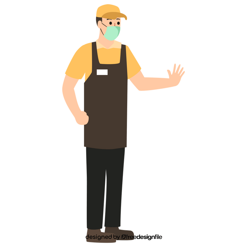 Man stopping people during pandemic clipart